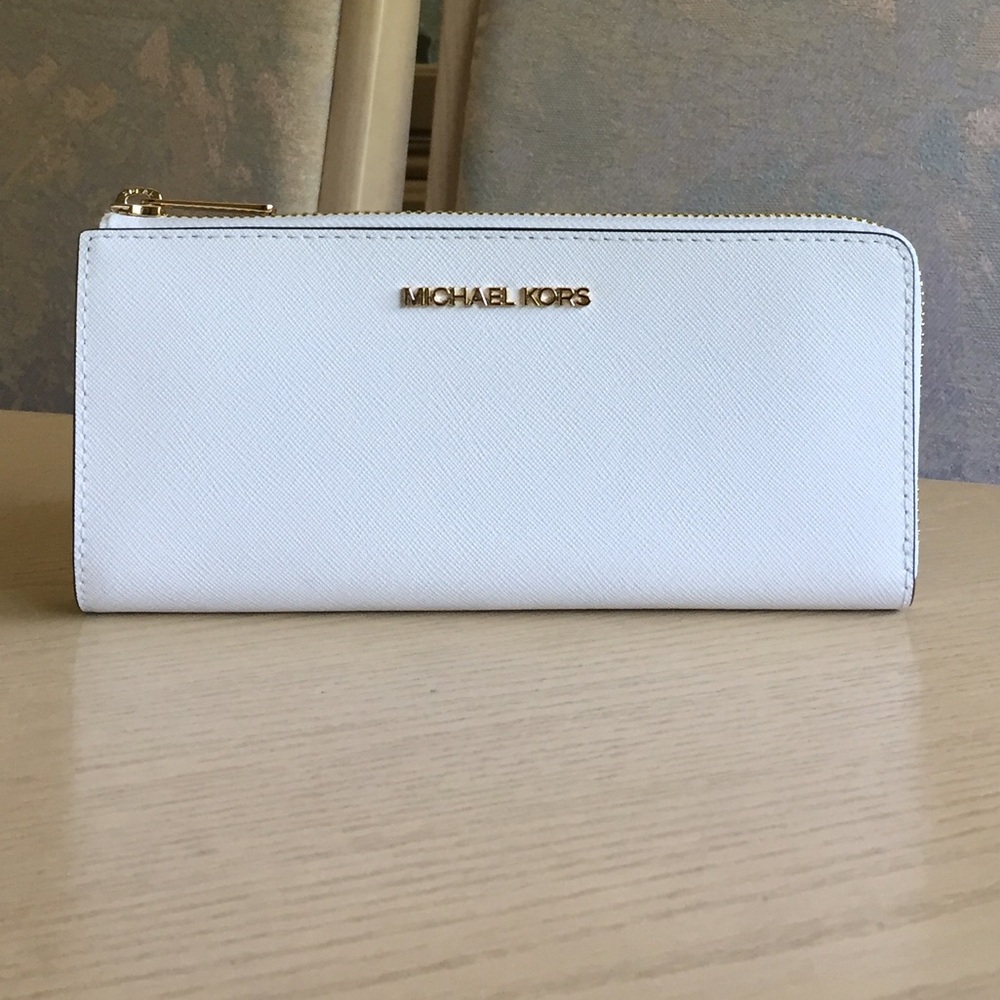 Michael Kors Optic White Leather Wallet